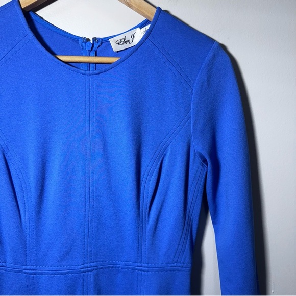 Eliza J 3/4 Sleeve Scoop Neck A Line Dress Size 4 - Picture 5 of 10